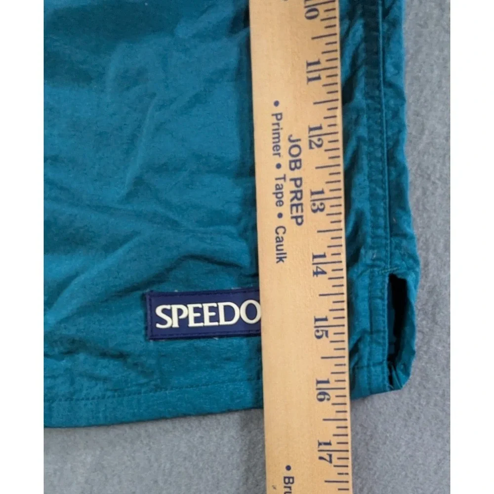 Speedo Mens Vintage‎ 90s Retro Swim Trunks Shorts Large Teal Green